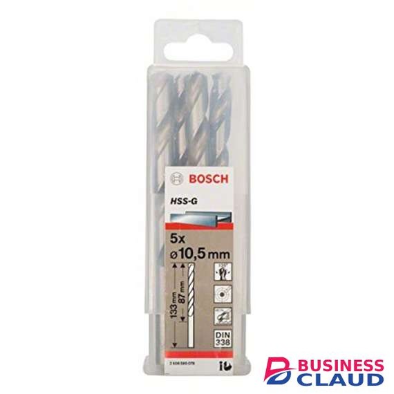 Bosch 010-100-1101 HSS-G, DIN 338 10,5 x 87 x 133 mm (5pcs) Metal Drill Bits