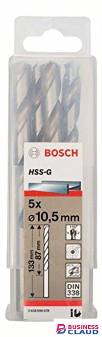 Bosch 010-100-1101 HSS-G, DIN 338 10,5 x 87 x 133 mm (5pcs) Metal Drill Bits