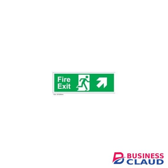 Fire Exit Arrow Up & Right Sign