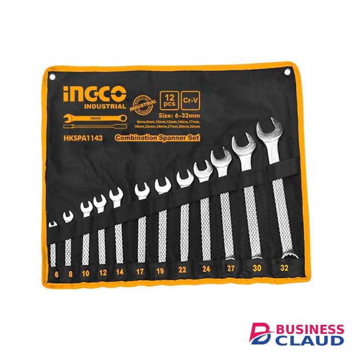 INGCO HKSPA1143 12pcs Combination Spanner Set