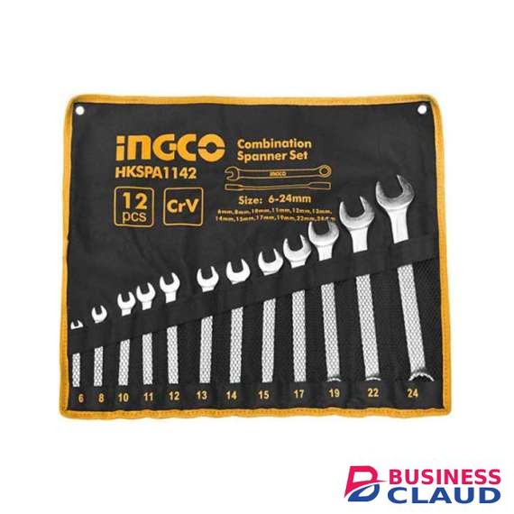 INGCO HKSPA1142 12pcs Combination Spanner Set