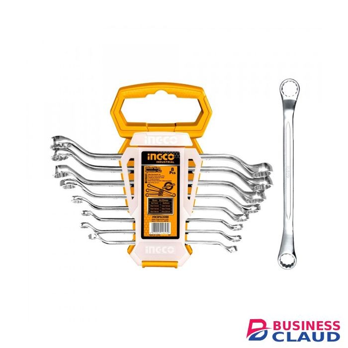 INGCO HKSPA3088 8pcs Offset Ring Spanner Set