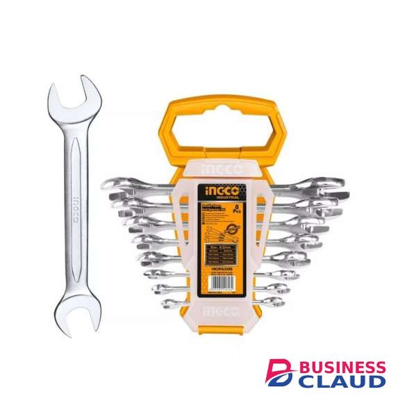 Ingco HKSPA2088 8pcs Double Open End Spanner Set