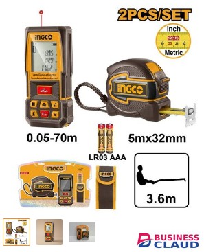 Ingco HLDD241201 Laser distance detector combo kit