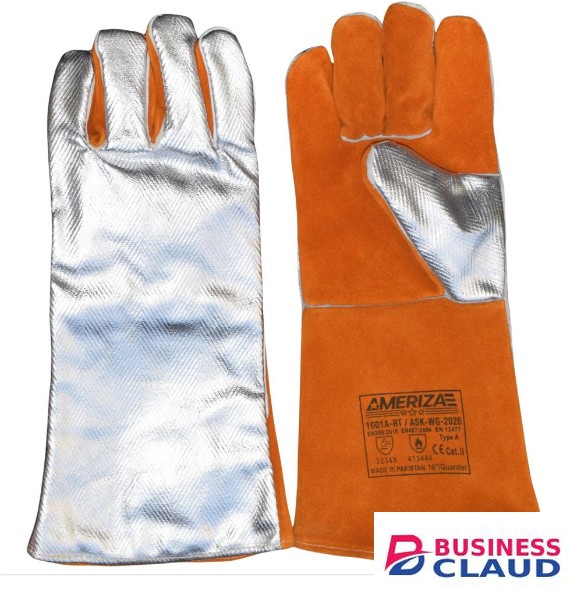 Aluminized Leather Gloves