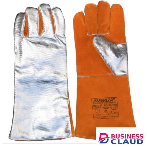 Aluminized Leather Gloves