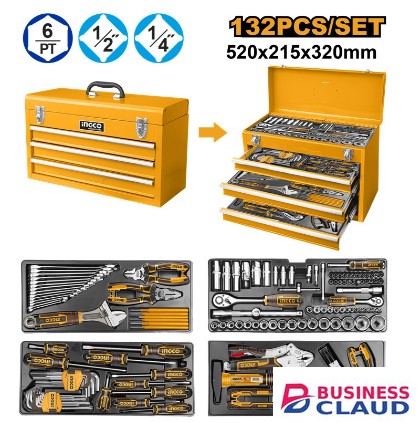 Ingco HTCS221321 132 PCS Toolchest Set