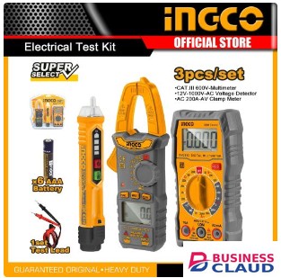 Ingco DM3028 Electrical Test Kit 3pc Digital Multimeter/ Clamp Meter /Voltage Detector