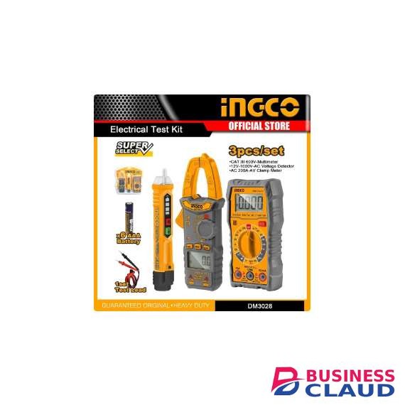 Ingco DM3028 Electrical Test Kit 3pc Digital Multimeter/ Clamp Meter /Voltage Detector