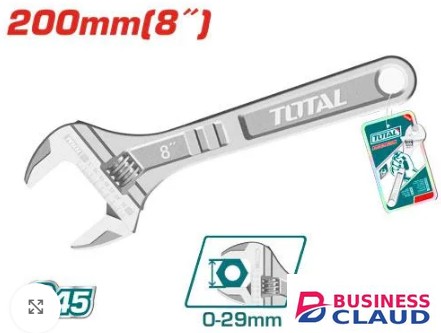 Total THT101083 200mm 8″ Adjustable wrench