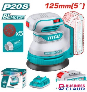 TOTAL TROSLI20021 125mm 20v Cordless random orbit sander