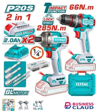 Total TCKLI20277 Cordless 2 pcs combo kit