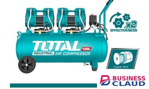 Total TCS2241008 100L 2×1200W 3.2HP Air compressor