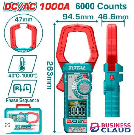 Total TMT7610002 DC/AC 1000A 6000 counts clamp meter