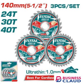 TOTAL TAC236140 Ultra-thin TCT 3Pcs saw blade set