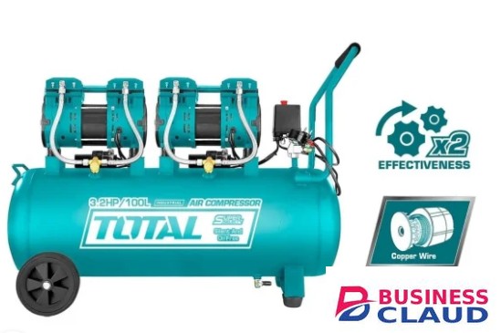 Total 100L 2×1200W （3.2HP）Air compressor