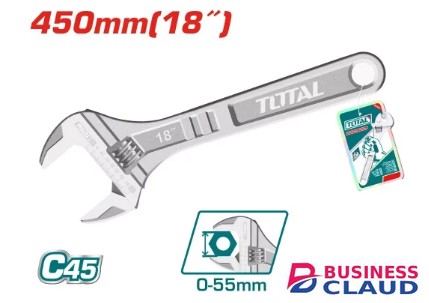 Total THT1010183 450mm 18″ Adjustable wrench