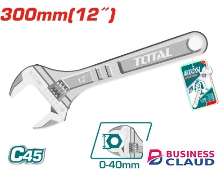 Total THT1010123 300mm 12″ Adjustable wrench