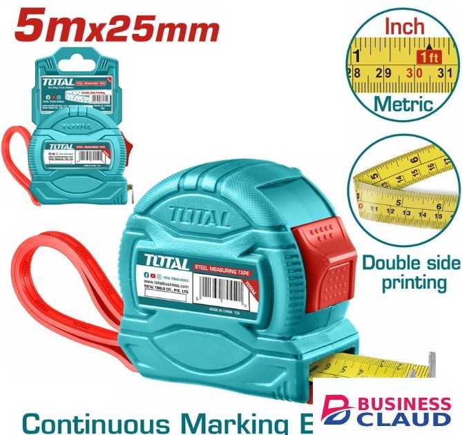 Total TMT34525 5mx25mm Steel measuring tape