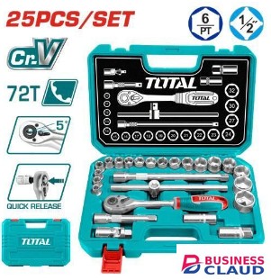 Total THT121251 25 Pcs 0.5inch socket set
