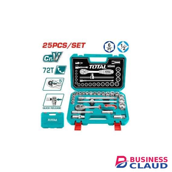 Total THT121251 25 Pcs 0.5inch socket set