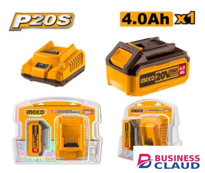 Ingco FBCPK1214 20V LI-ION 4.0Ah Battery And Charger Kit