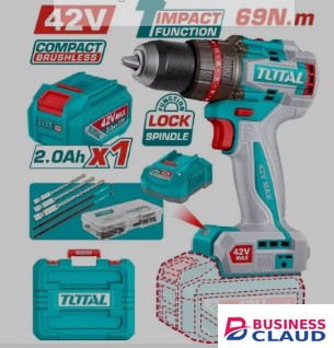 Total TIDLI426981 69Nm 42v Compact Brushless Cordless Impact Drill
