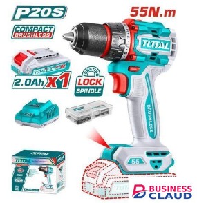 Total TDLI205582 20V 55Nm Compact Brushless Cordless Drill