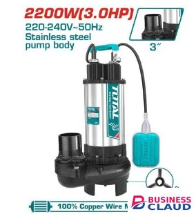 Total TWP7220026 2200W 3.0HP 13M head Sewage submersible pump