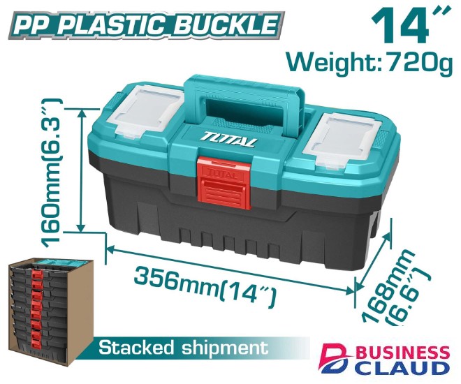 Total TPBX0141 14″ Plastic tool box