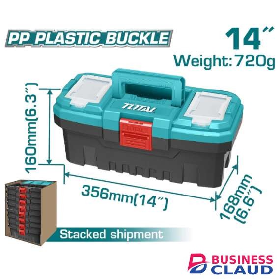 Total TPBX0141 14″ Plastic tool box
