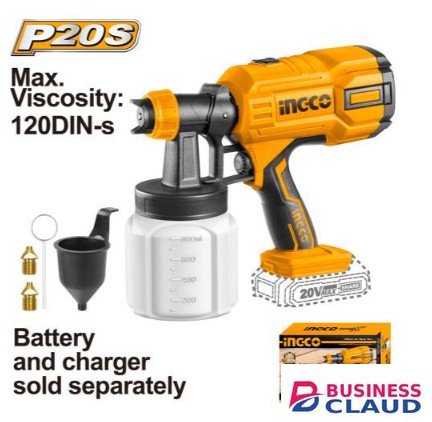Ingco CSGLI2003 LI-ION 20V Cordless Spray Gun