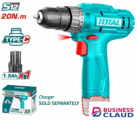 Total TDLI12428 12V 20Nm Lithium-Ion cordless drill