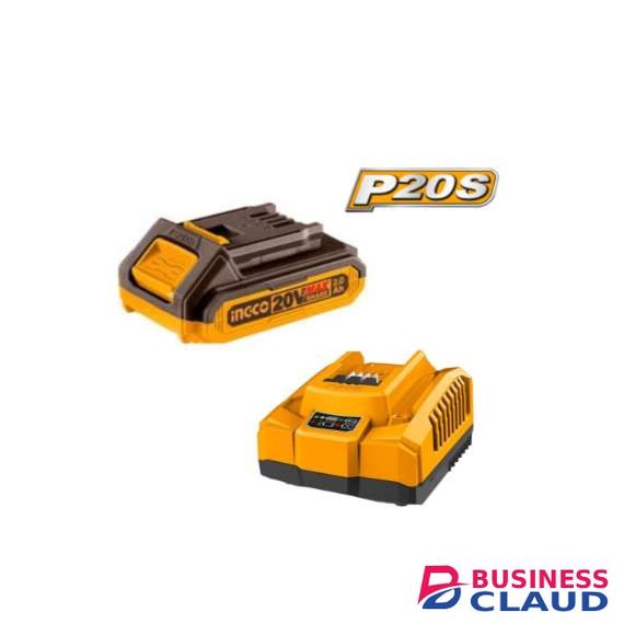 Ingco FBCPK1221TM 20V 2.0Ah LI-ION Battery And Charger Kit