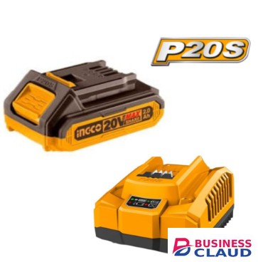 Ingco FBCPK1221TM 20V 2.0Ah LI-ION Battery And Charger Kit
