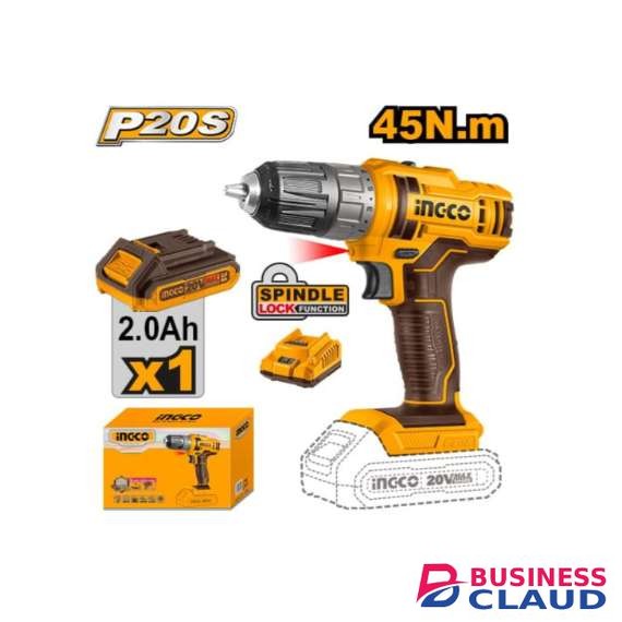 Ingco CDLI200518 20V 45Nm LI-ION Cordless Drill