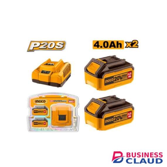 Ingco FBCPK1424 20V LI-ION 4.0Ah Battery And Charger Kit