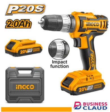 Ingco CIDLI200215 20V 45Nm LI-ION Cordless Impact Drill