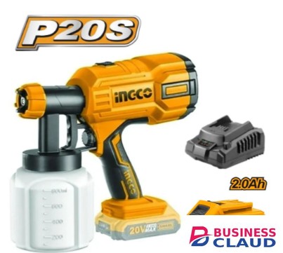 Ingco CSGLI20406 20V Cordless LI-ION Spray Gun