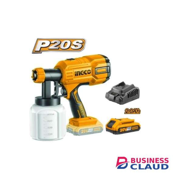 Ingco CSGLI20406 20V Cordless LI-ION Spray Gun