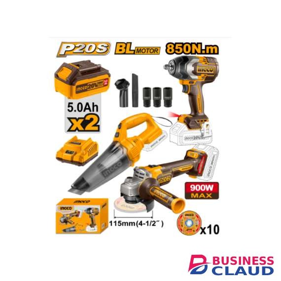 Ingco COSLI240789 Cordless 3 PCS Combo Kit