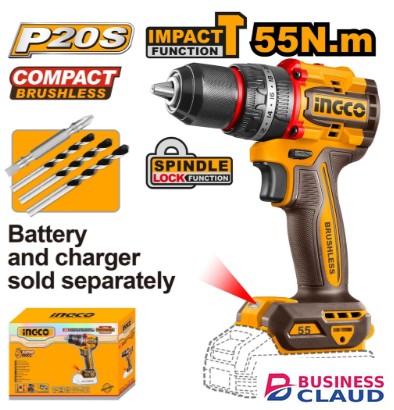 Ingco CIDLI205581 55NM Compact Brushless Drill