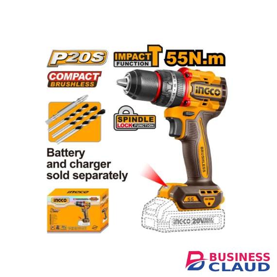 Ingco CIDLI205581 55NM Compact Brushless Drill