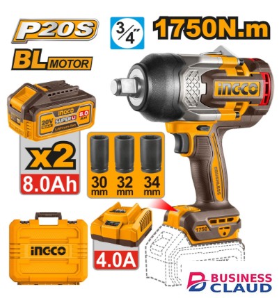 Ingco CIWLI20175 20V Cordless Impact Wrench
