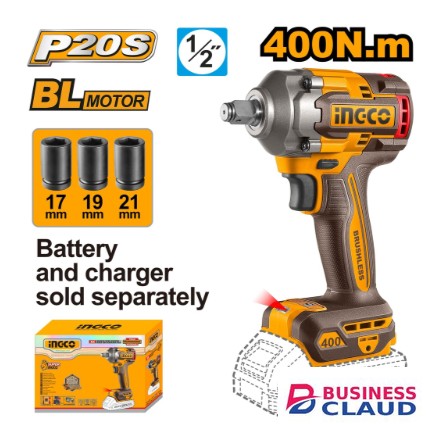 Ingco CIWLI20401 Cordless Impact Wrench