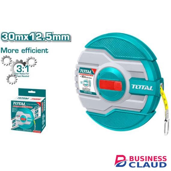 Total TMTF13306 30mx12.5mm Fibre glass measuring tape