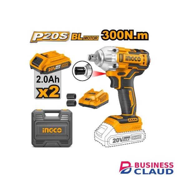 Ingco CIWLI2038 20V 300Nm Cordless LI-ION Impact Wrench