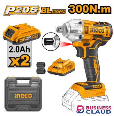 Ingco CIWLI2038 20V 300Nm Cordless LI-ION Impact Wrench