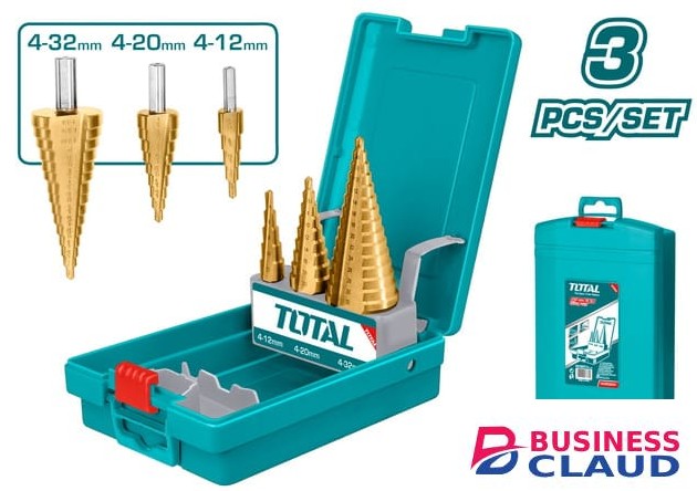 Total TACSD2061 3 pcs Step drill bit set