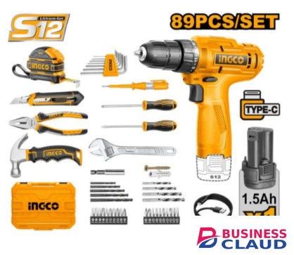 Ingco HKTHP10891 12V 89 PCS Tool Set